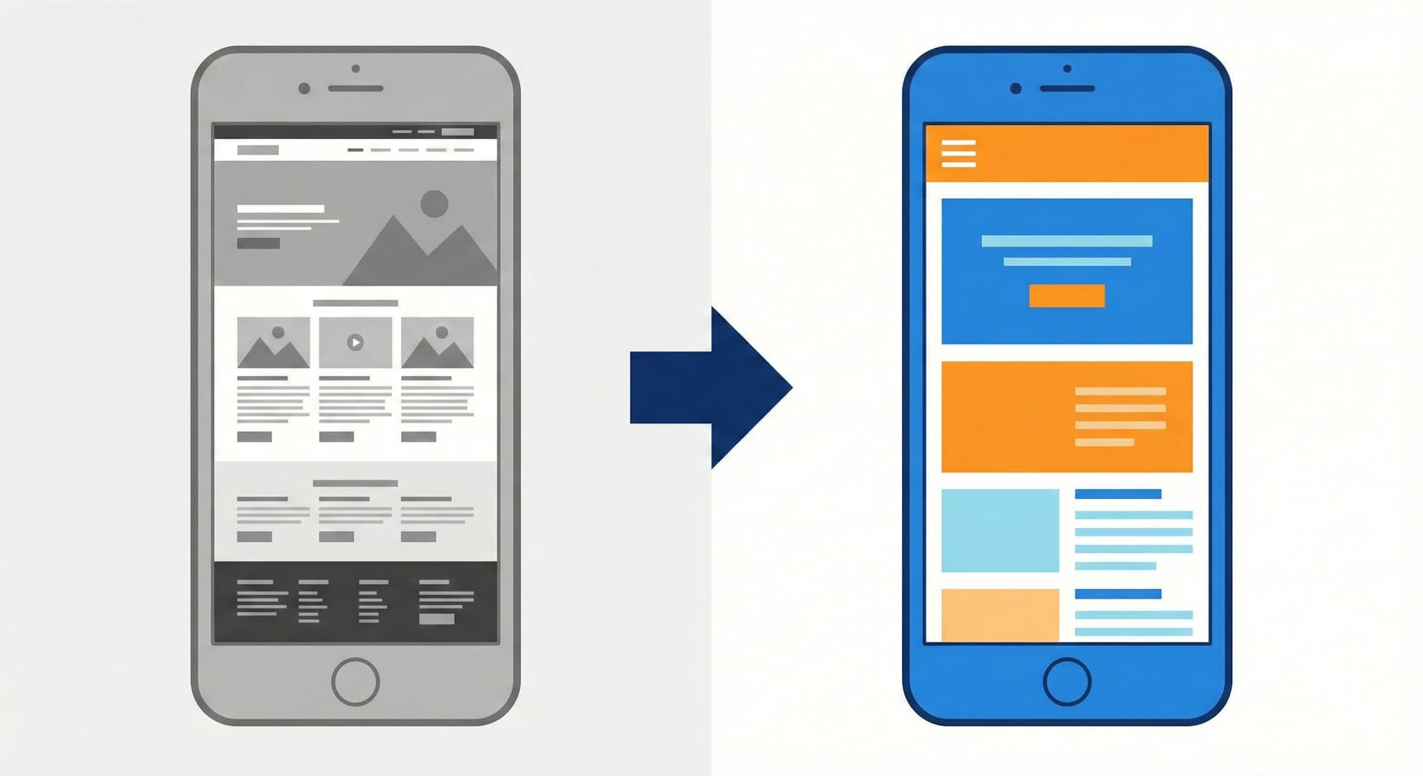 スマホ非対応 → 完全レスポンシブ対応へ