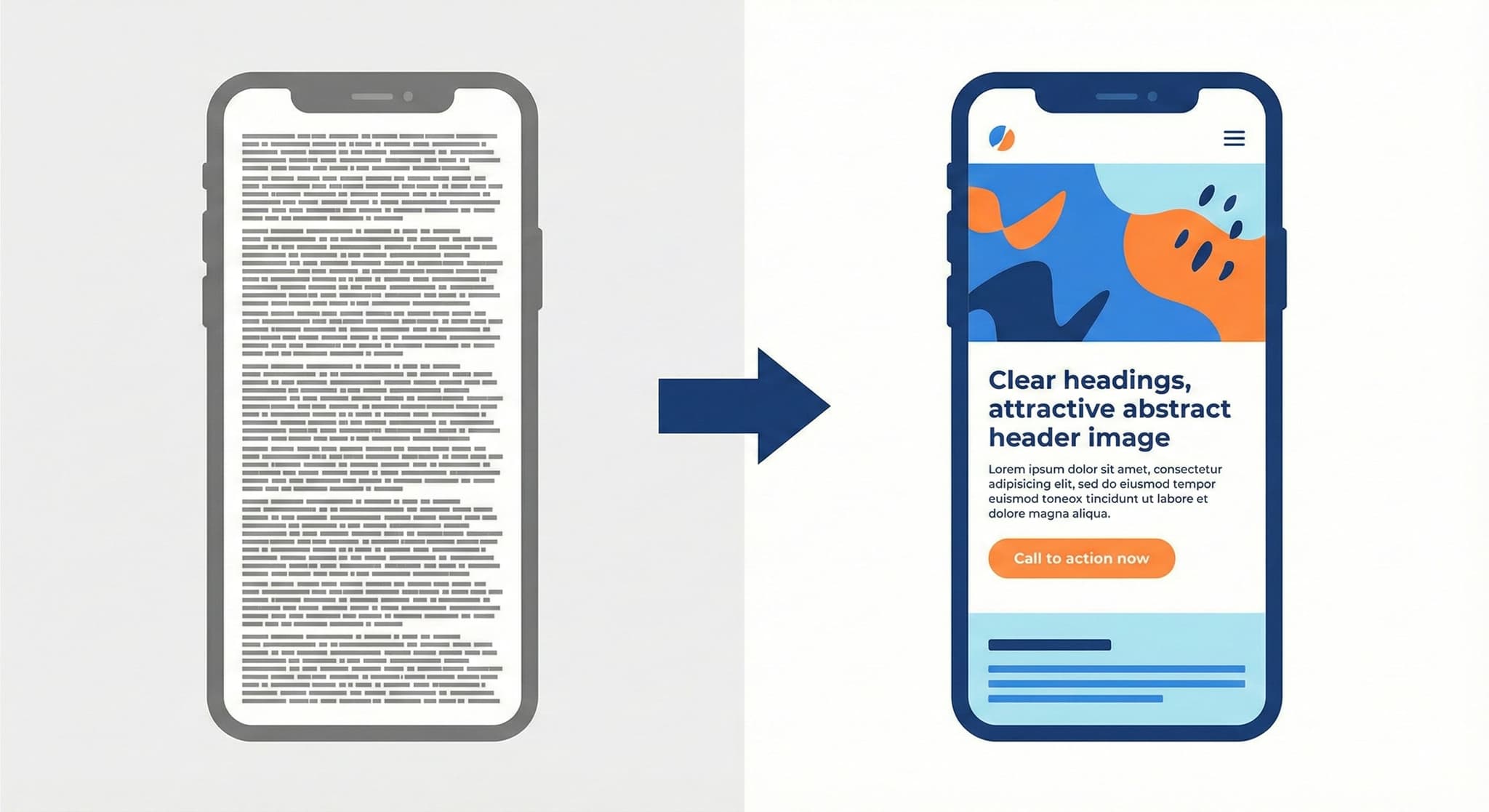 テキストだけ → 画像とCTAで効果的な構成へ