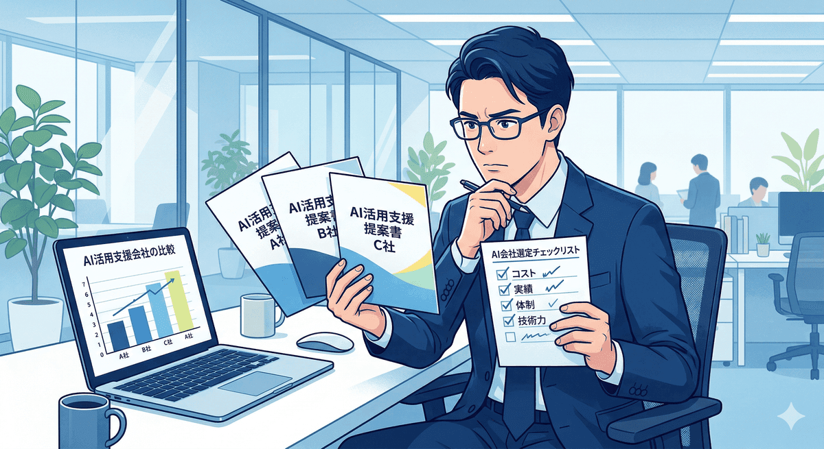 AI活用支援会社の選び方|失敗しない7つのチェックポイント【2026年版】