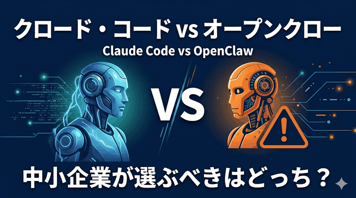 Claude Code vs OpenClaw|中小企業が選ぶべきAIツールはどっち?【2026年版】